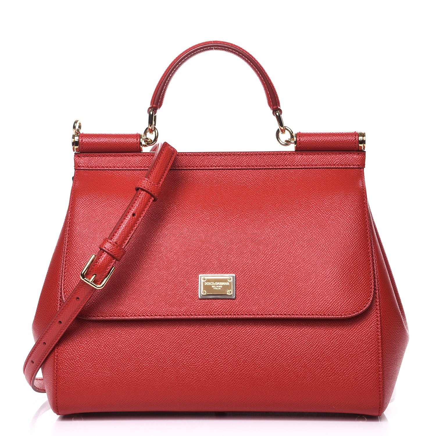 Dolce & Gabbana Dauphine Regular Miss Sicily Satchel Red 1 of 8