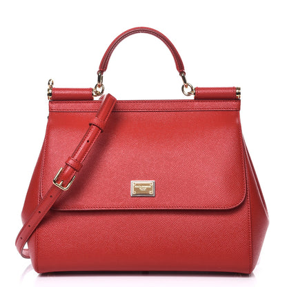 Dolce & Gabbana Dauphine Regular Miss Sicily Satchel Red 1 of 8