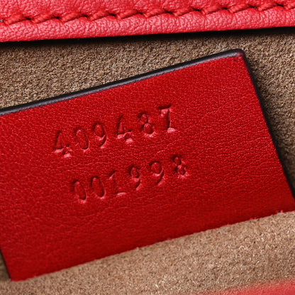 Gucci Calfskin Small Padlock Shoulder Bag Hibiscus Red 6 of 15