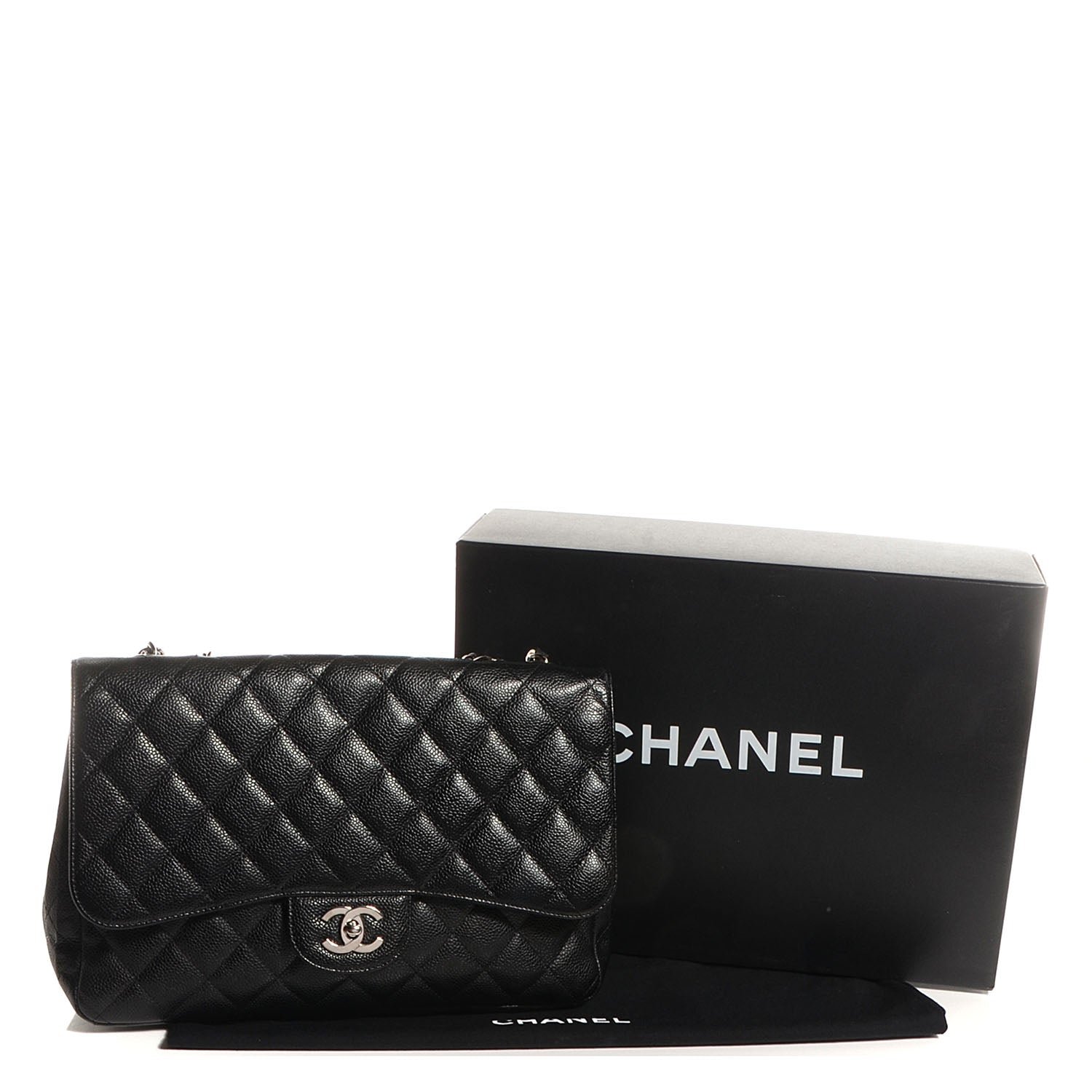 Chanel Caviar Jumbo Single Flap Black 5 of 9