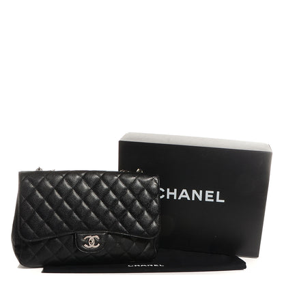 Chanel Caviar Jumbo Single Flap Black 5 of 9