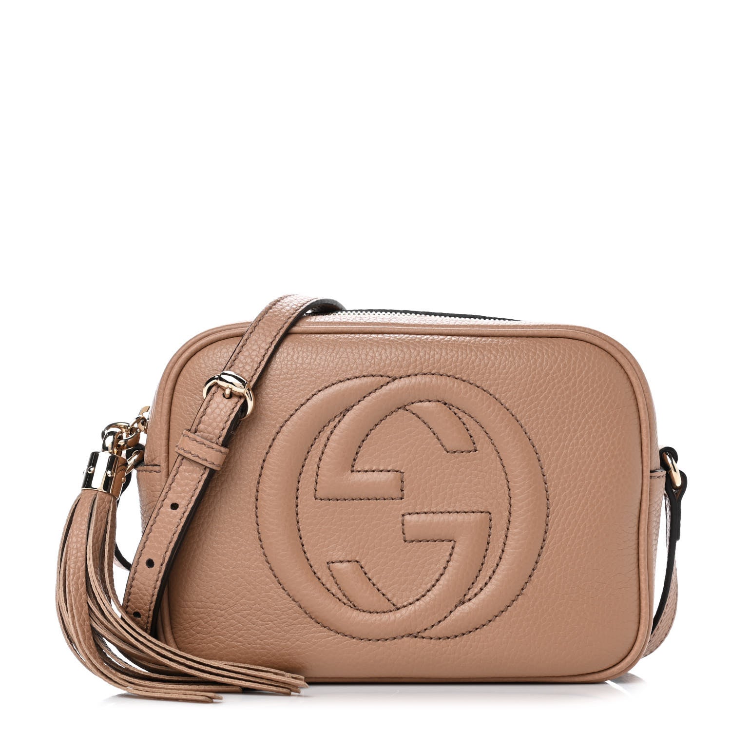 Gucci Pebbled Calfskin Small Soho Disco Bag Rose Beige 1 of 4