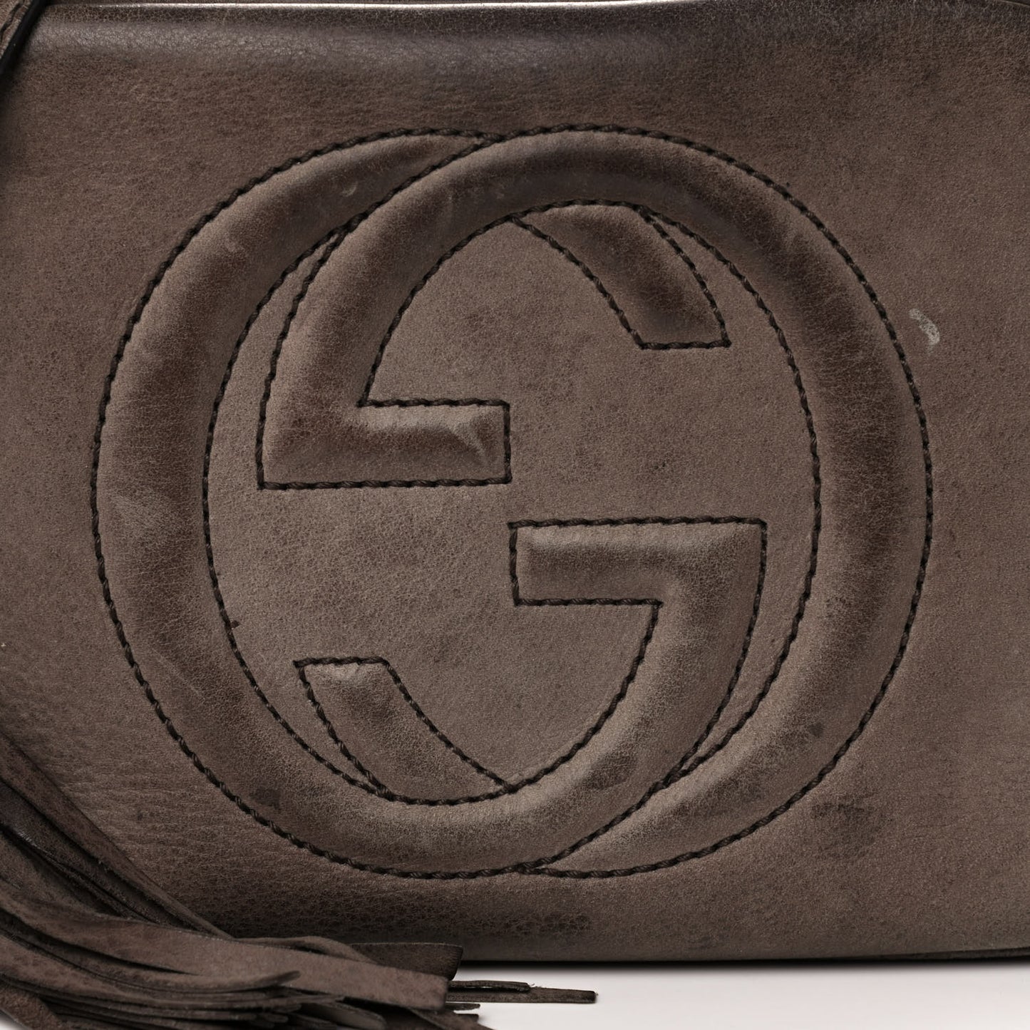 Vitello Range Small Soho Disco Bag Grey Field