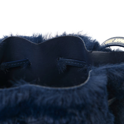 Mansur Gavriel Faux Fur Mini Bucket Bag Blueberry 13 of 13