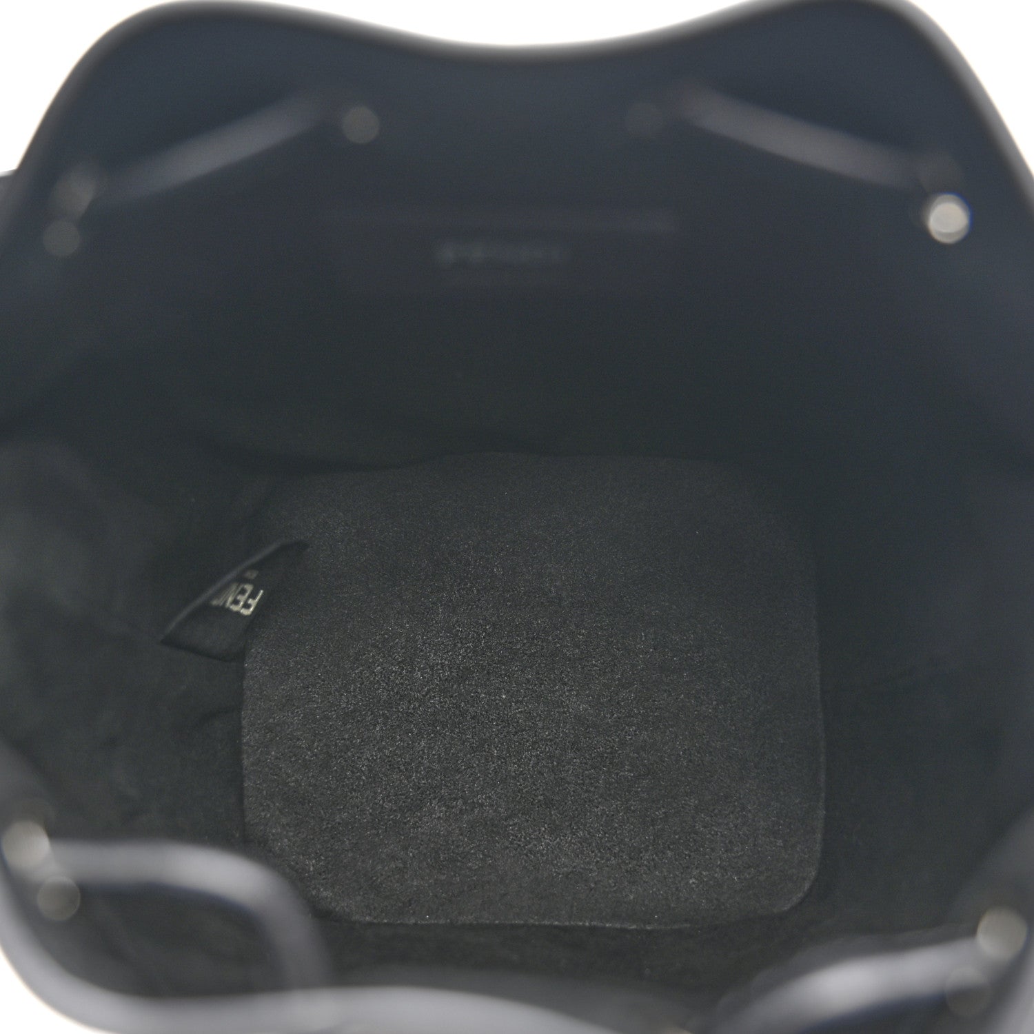 Fendi Vitello King F is Fendi Logo Embossed Mini Mon Tresor Bucket Bag Black 5 of 10