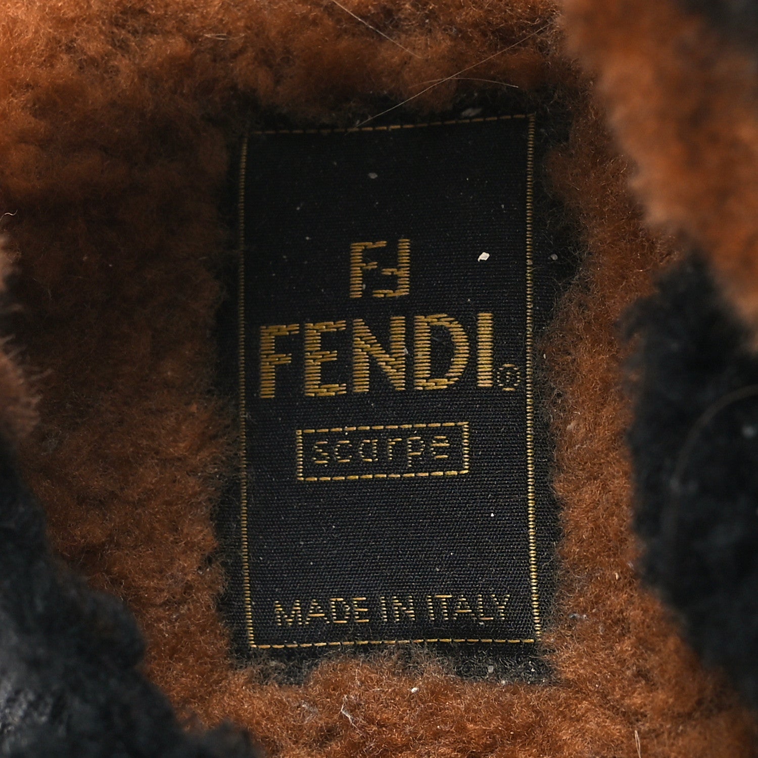 Fendi Shearling FF Fendi Feel Sandals 38 Tobacco Black 8 of 9