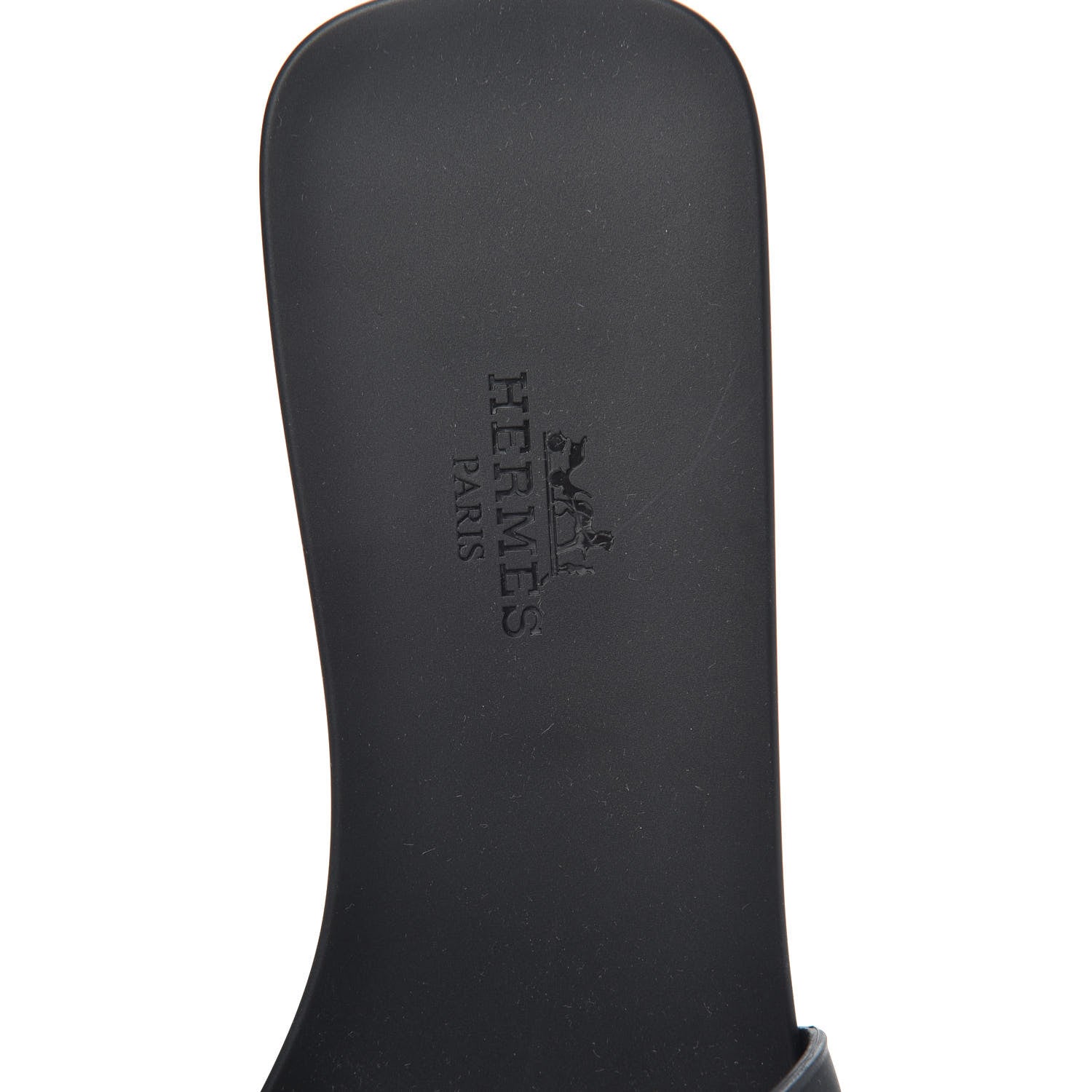Hermes Rubber Aloha Sandals 37 Black 6 of 8