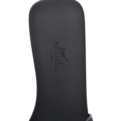 Hermes Rubber Aloha Sandals 37 Black 6 of 8