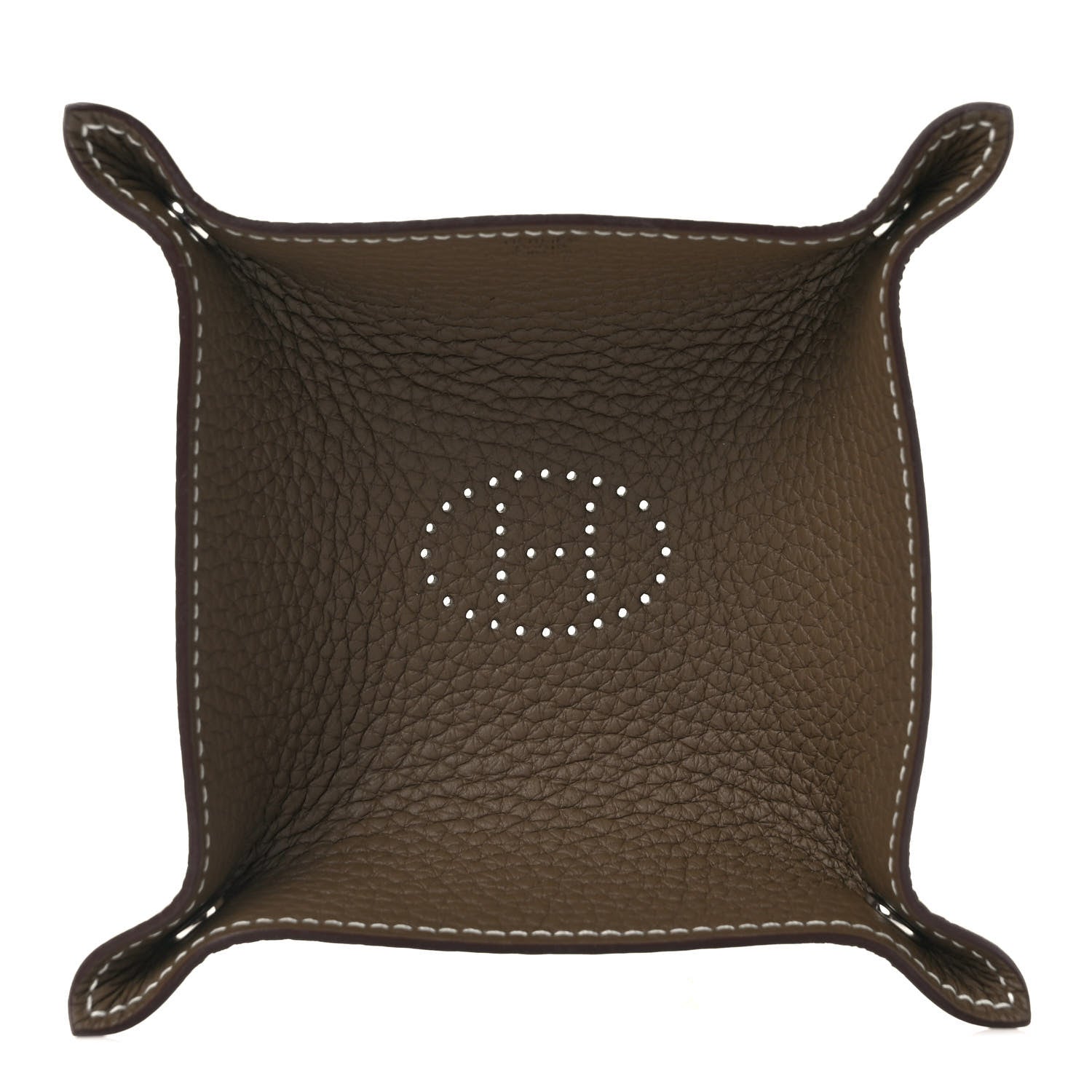 Hermes Taurillon Clemence Mini Mises et Relances Change Tray Etoupe 1 of 5