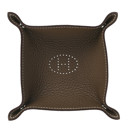 Hermes Taurillon Clemence Mini Mises et Relances Change Tray Etoupe 1 of 5