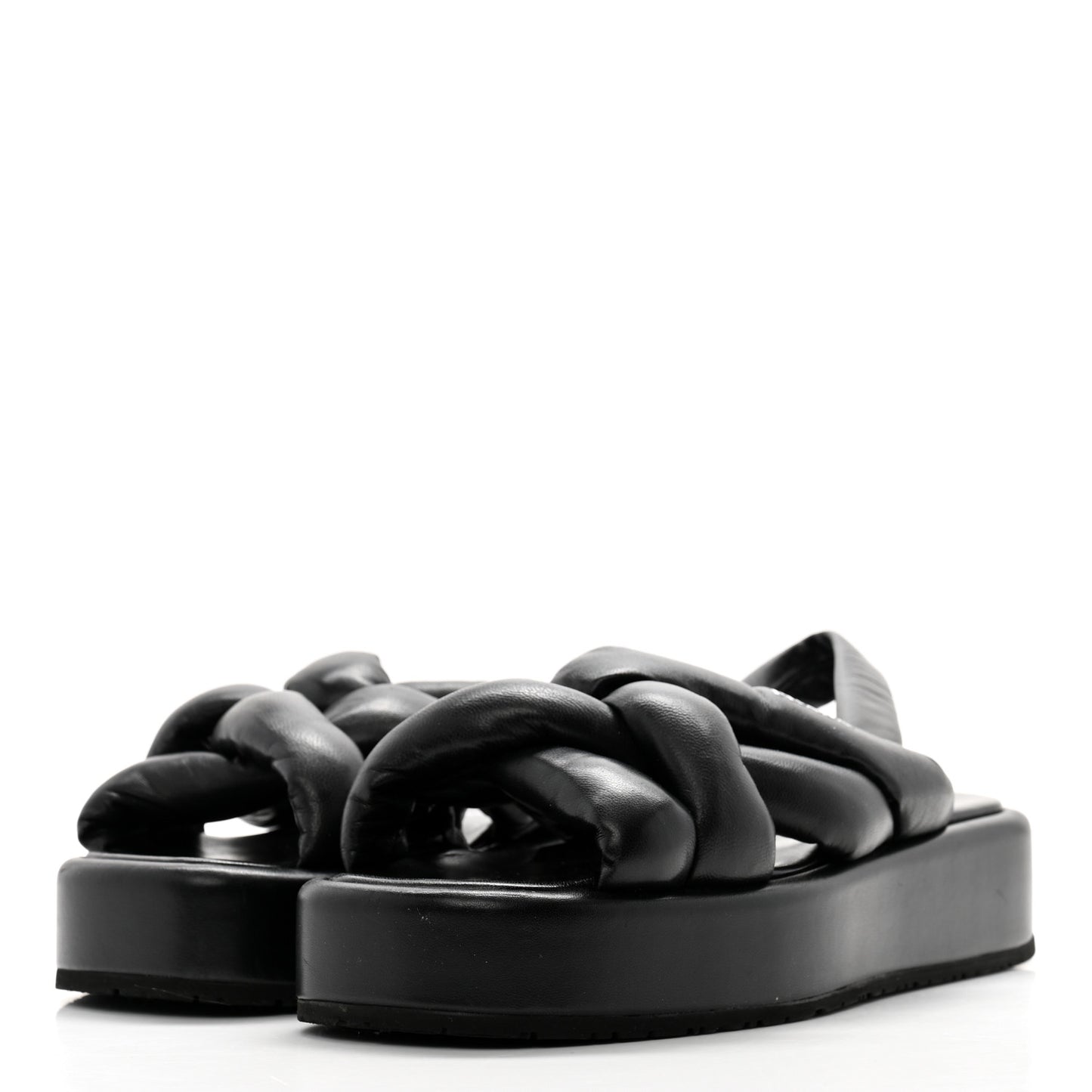 Nappa Padded Blow 20mm Slingback Sandals 38 Black