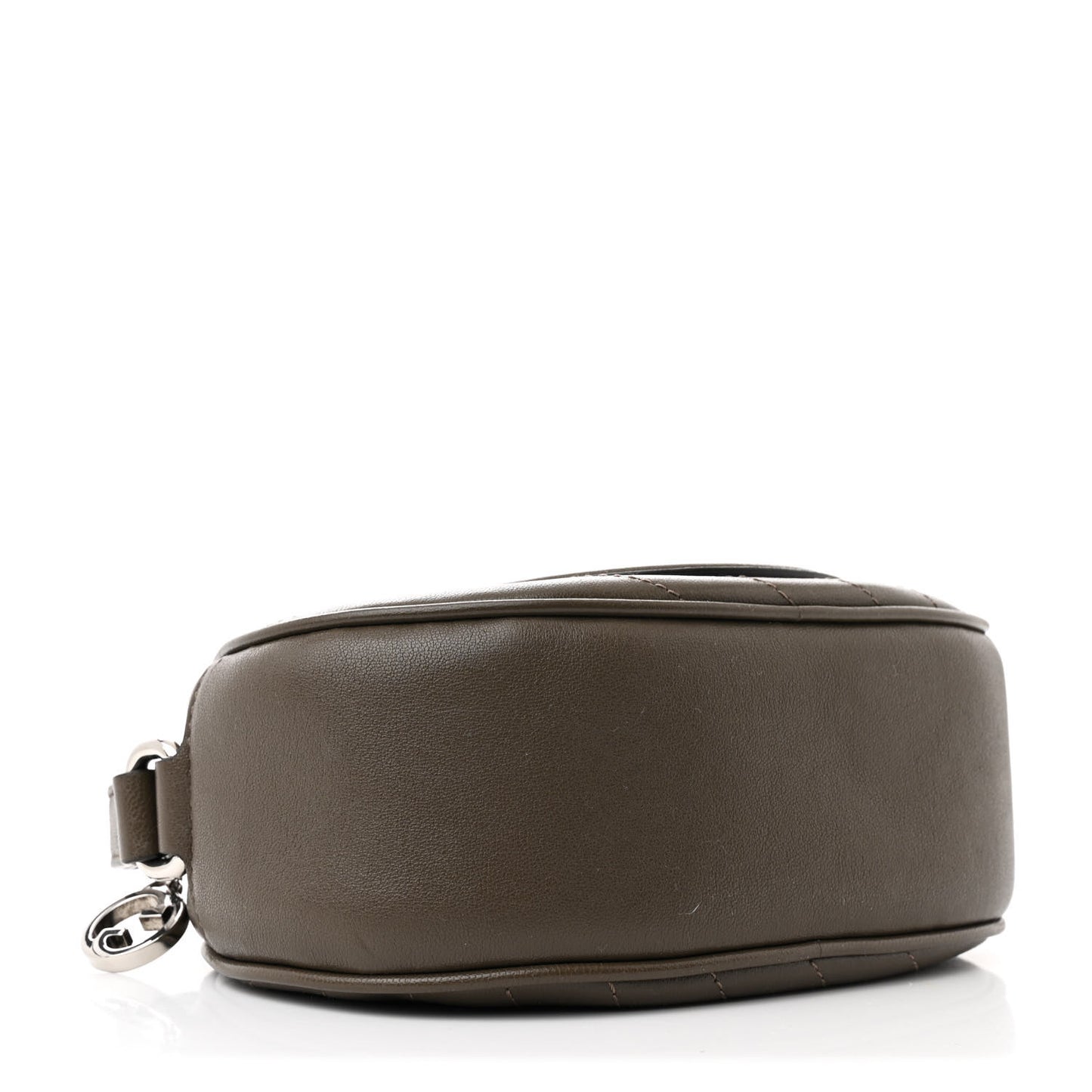 Sakai Be Green Calfskin Diagonal Stitched Mini Blondie Shoulder Bag Craclet Brown