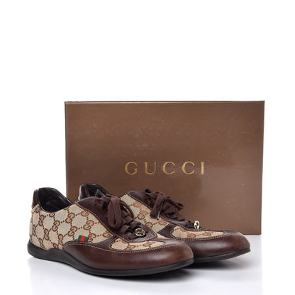 Gucci GG Monogram Calfskin Sneakers 38 Dark Brown 11 of 11