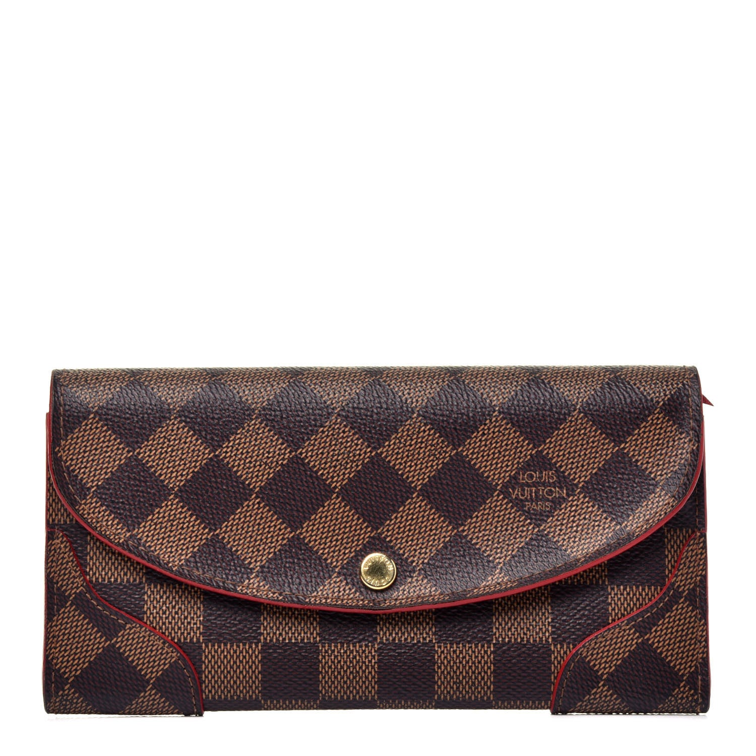 Louis Vuitton Damier Ebene Caissa Wallet Cherry 1 of 6