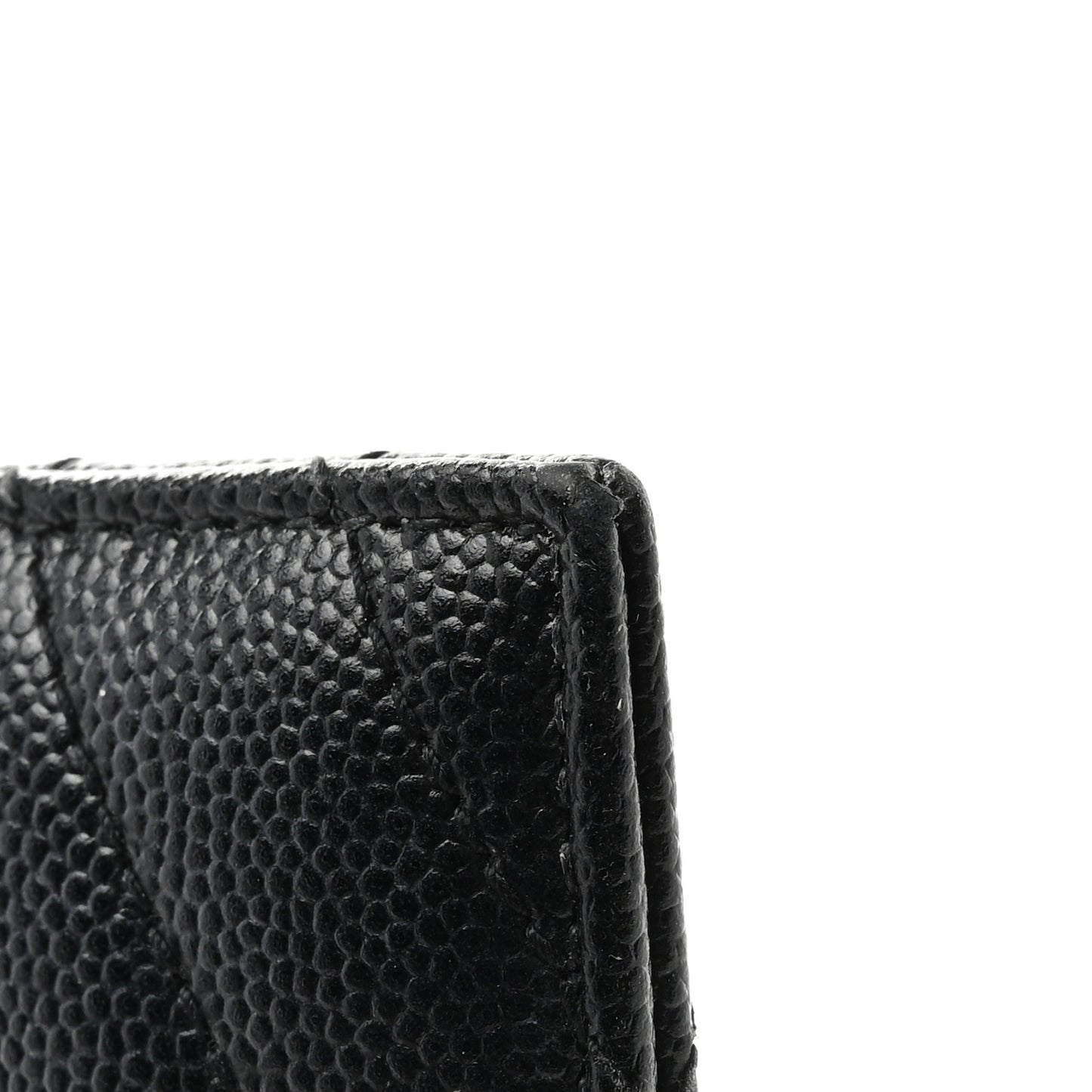 Grain De Poudre Matelasse Chevron Monochrome Monogram Credit Card Case Black