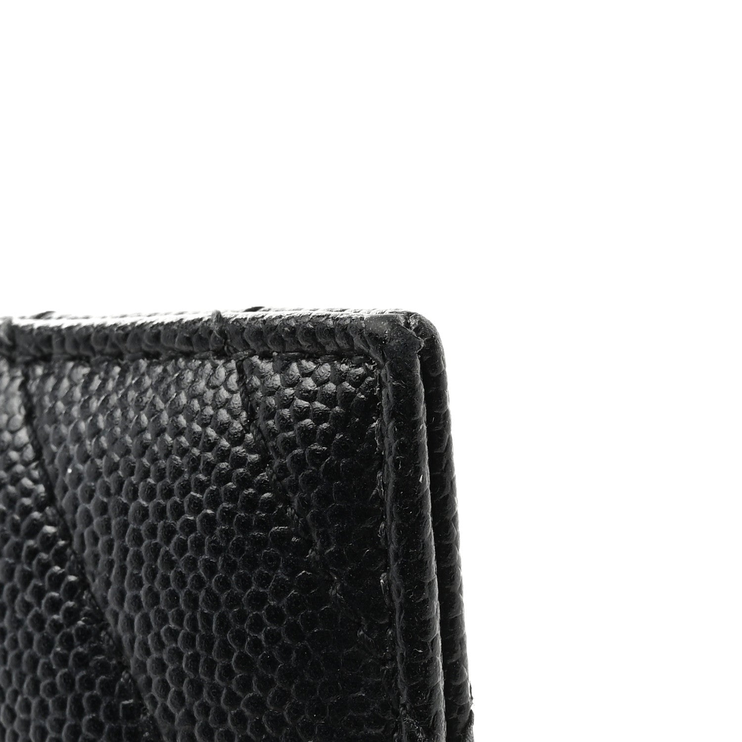 Saint Laurent Grain De Poudre Matelasse Chevron Monochrome Monogram Credit Card Case Black 12 of 12