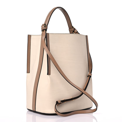 Burberry Calfskin Small Peggy Bucket Bag Cream 3 of 19