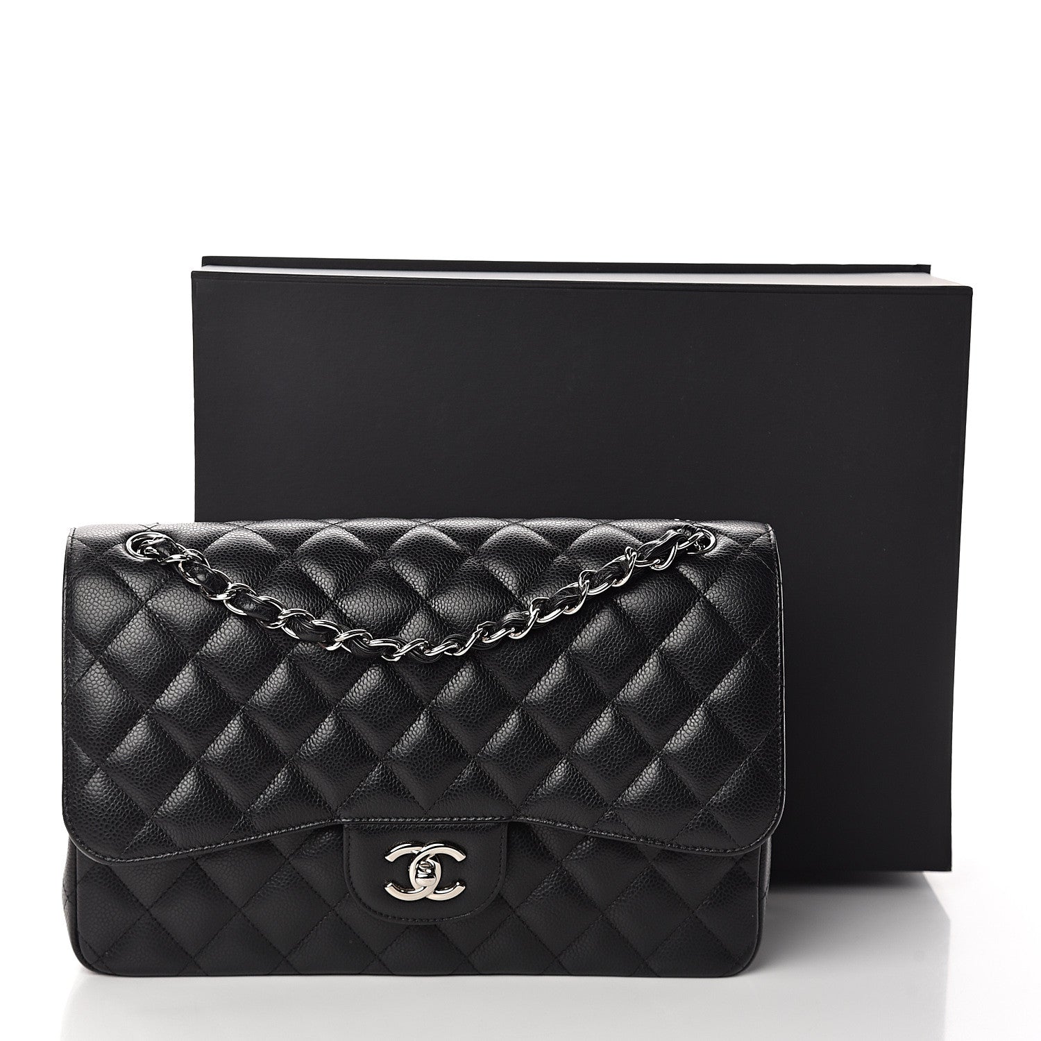 Chanel Caviar Quilted Jumbo Double Flap Black 10 of 10