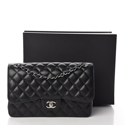 Chanel Caviar Quilted Jumbo Double Flap Black 10 of 10