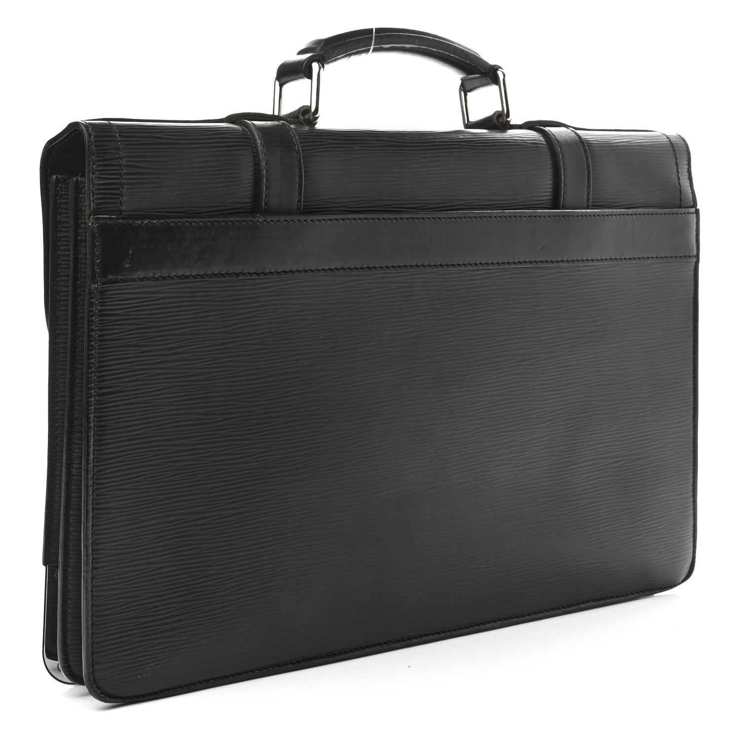 Louis Vuitton Epi Larry Briefcase Black 2 of 7