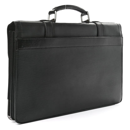Louis Vuitton Epi Larry Briefcase Black 2 of 7