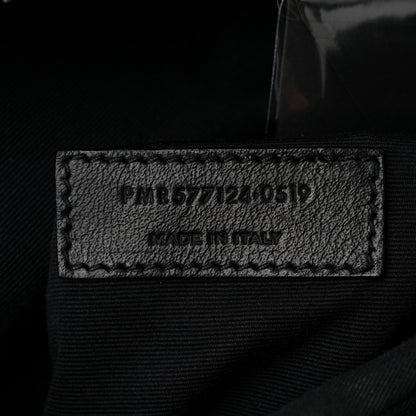Saint Laurent Crinkled Calfskin Matelasse Monogram Niki Body Bag Black 7 of 11