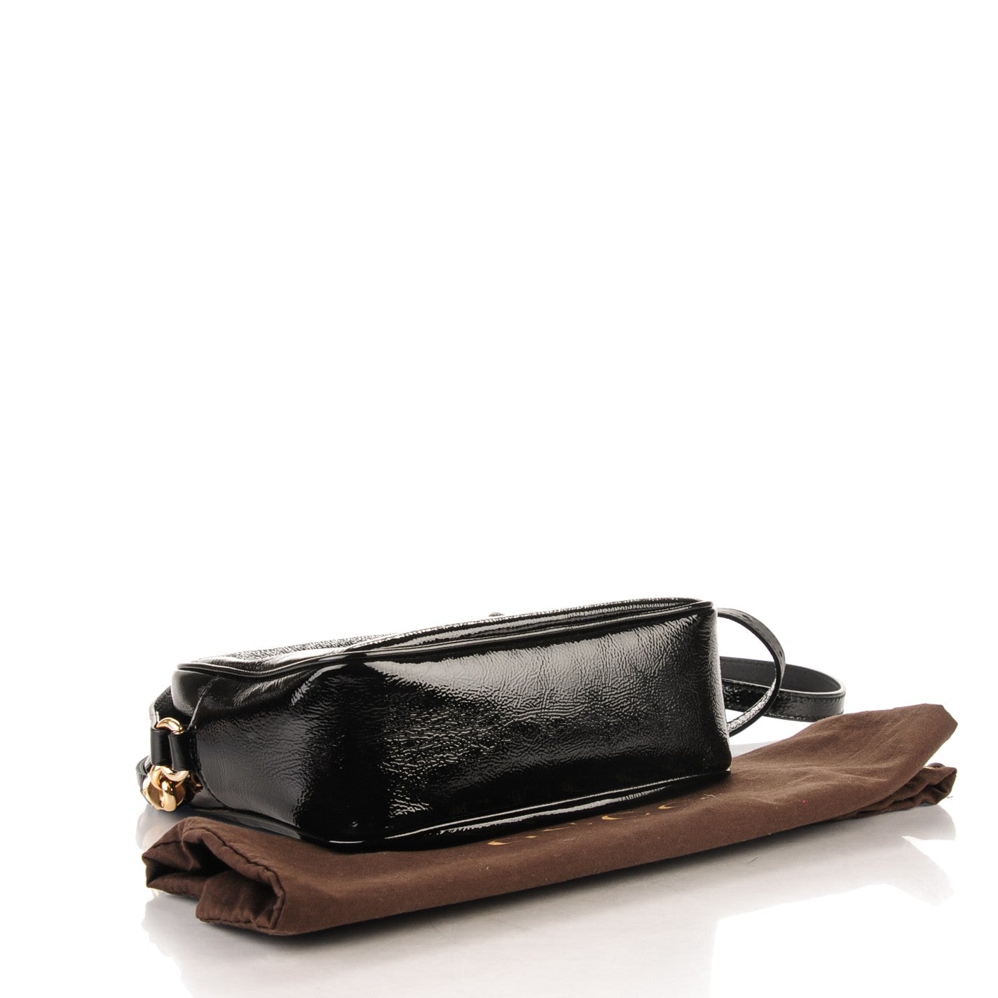 Gucci Soft Patent Small Soho Disco Bag Black 4 of 7