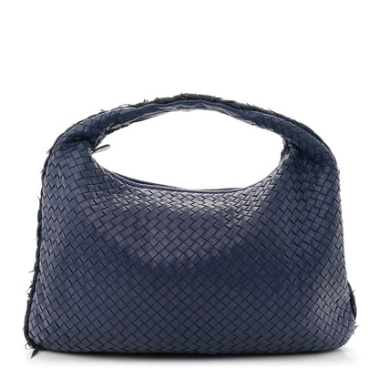 Bottega Veneta Nappa Intrecciato Fuzzy Medium Veneta Hobo Sapphire 1 of 11