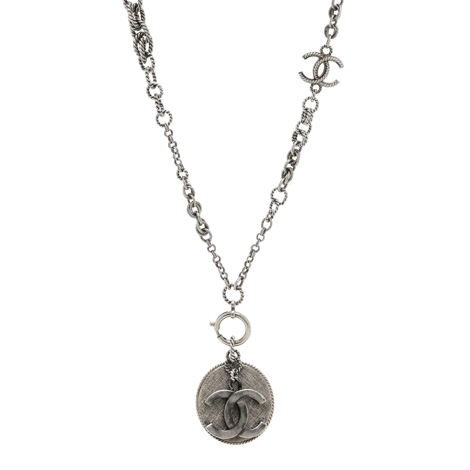 Chanel Medallion CC Chain Necklace Ruthenium 1 of 4