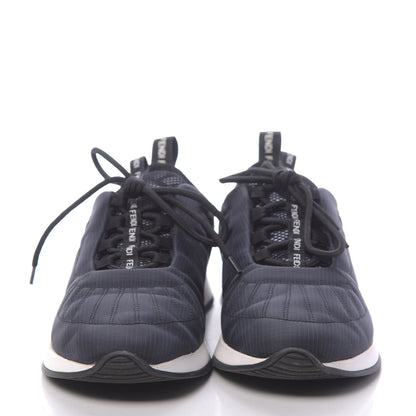Fendi Nylon Womens FFreedom Sneakers 36.5 Blue Scuro Black White 2 of 9