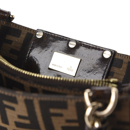 Fendi Zucca Small Mia Tote Tobacco 8 of 10