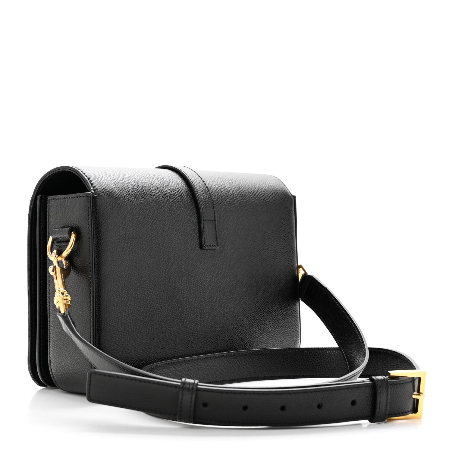 Saint Laurent Textured Calfskin Medium Classic Monogram Universite Bag Black 3 of 11