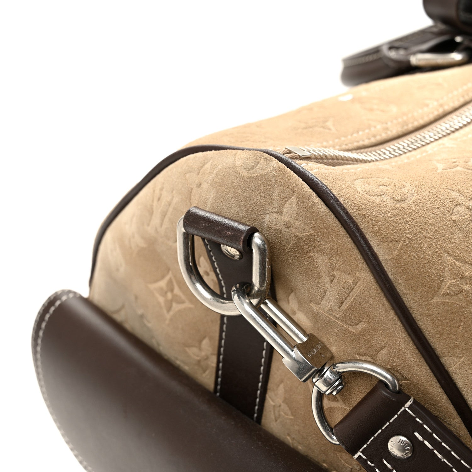 Louis Vuitton X NIGO Suede Monogram Keepall Bandouliere 50 Tan 11 of 12
