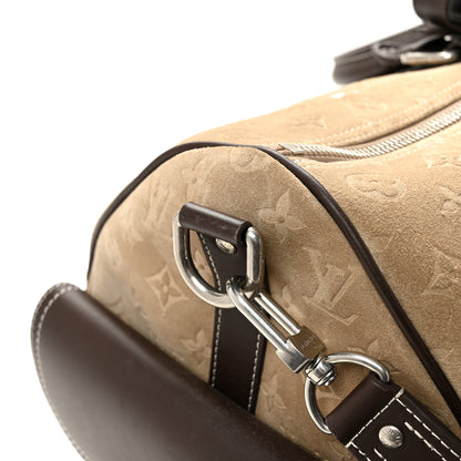 Louis Vuitton X NIGO Suede Monogram Keepall Bandouliere 50 Tan 11 of 12