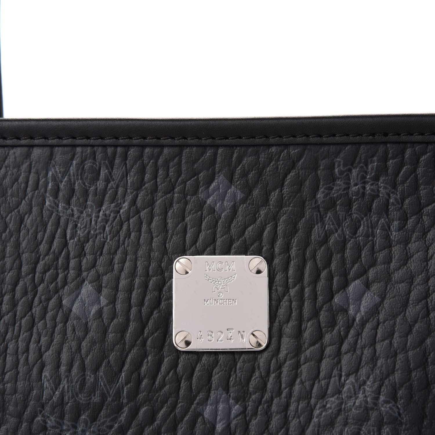 MCM Visetos Toni Shopper Tote Black 12 of 12