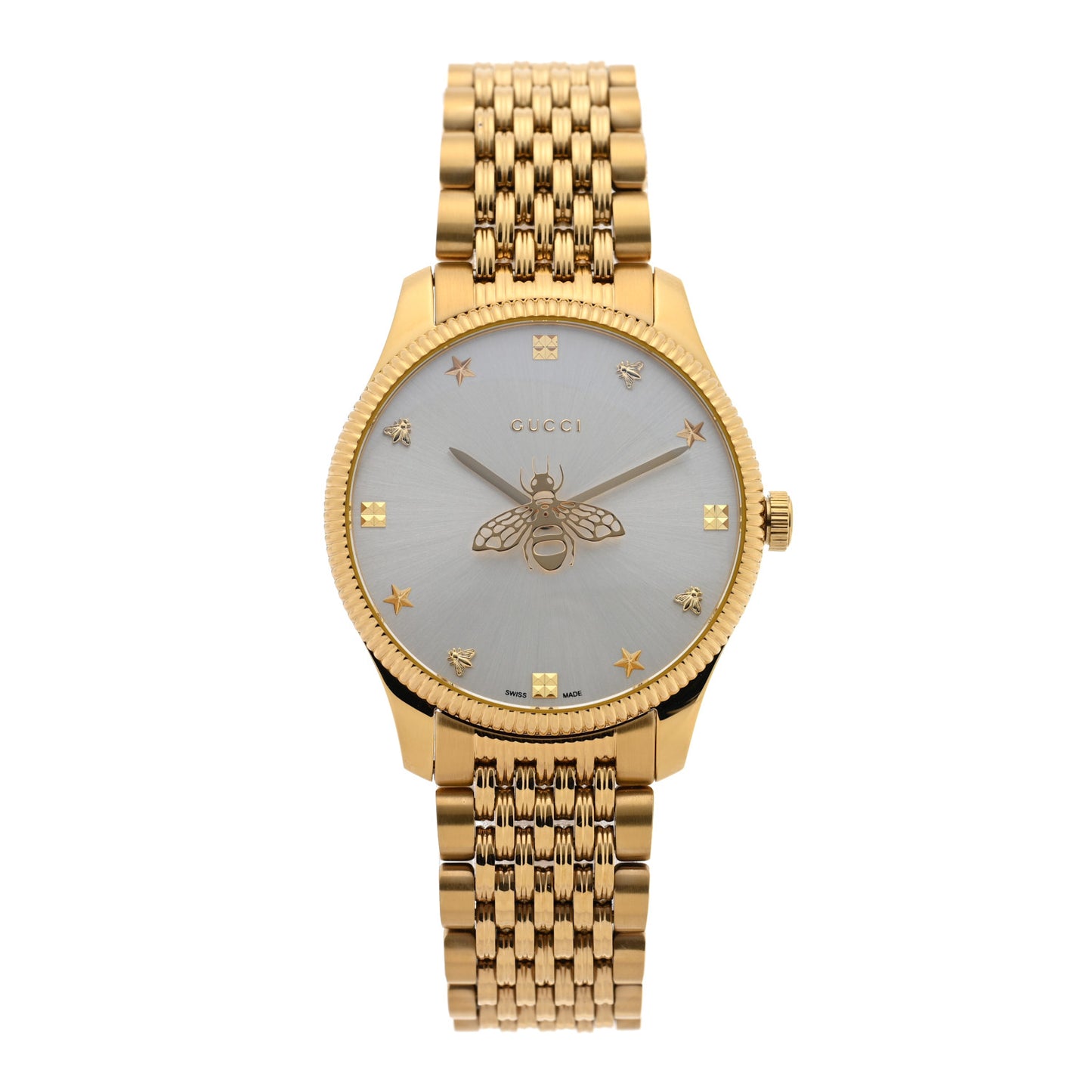 Stainless Steel 36mm G-Timeless Bee Quartz Watch Gold