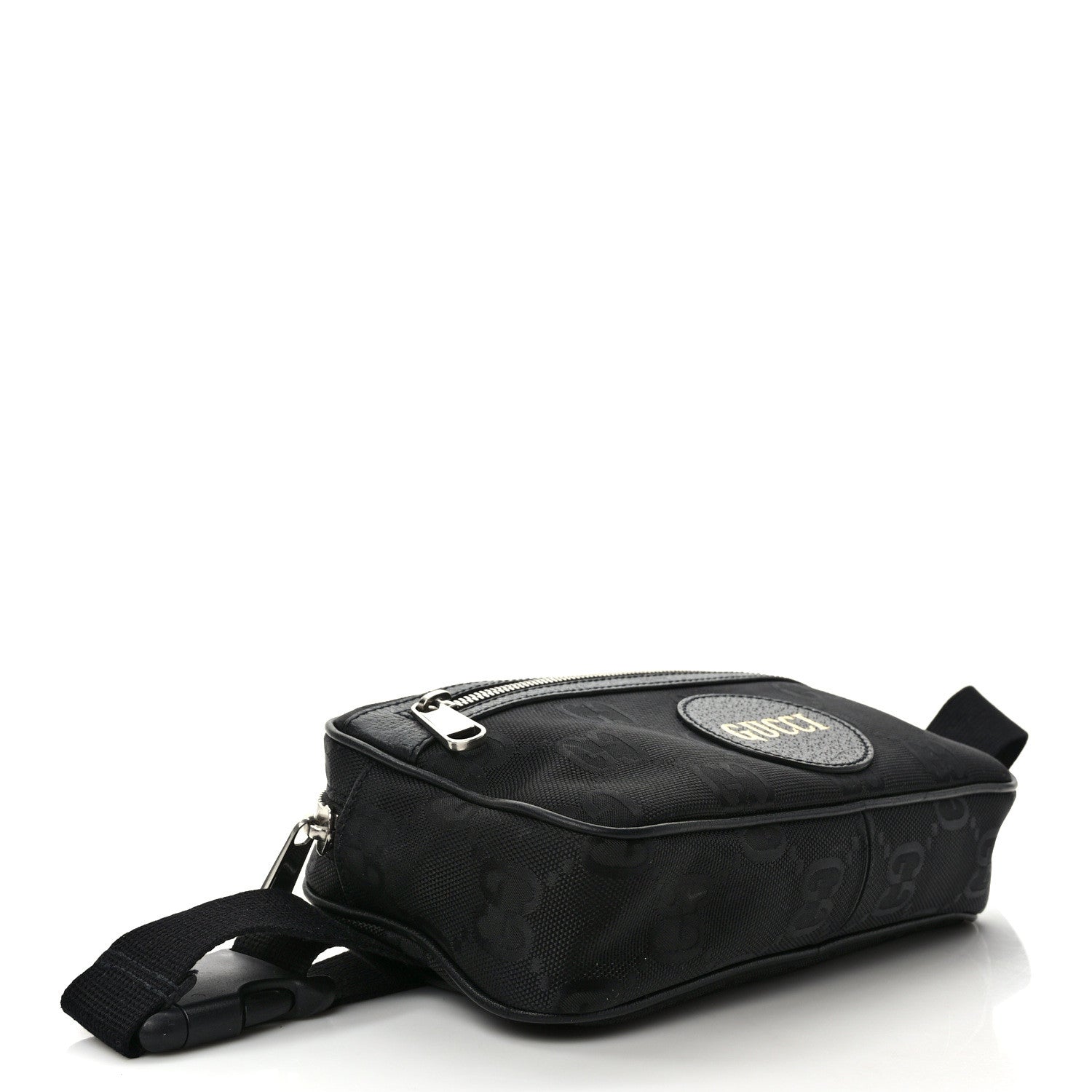 Gucci Econyl Nylon Monogram Off The Grid Belt Bag Black 4 of 11