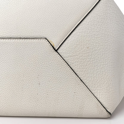 Celine Grained Calfskin Medium Horizontal Cabas Phantom White 13 of 14