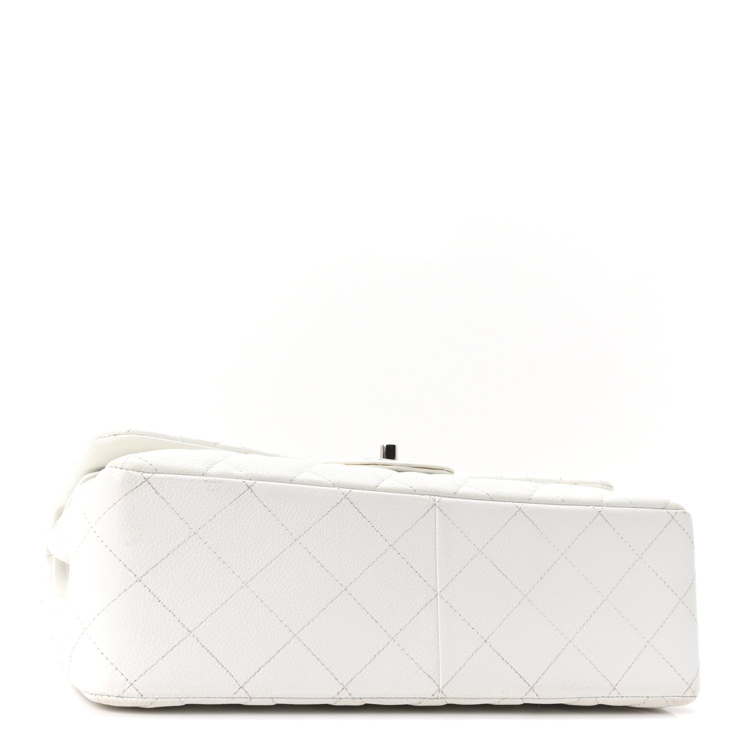 Chanel Caviar Quilted Jumbo Double Flap White 4 of 10