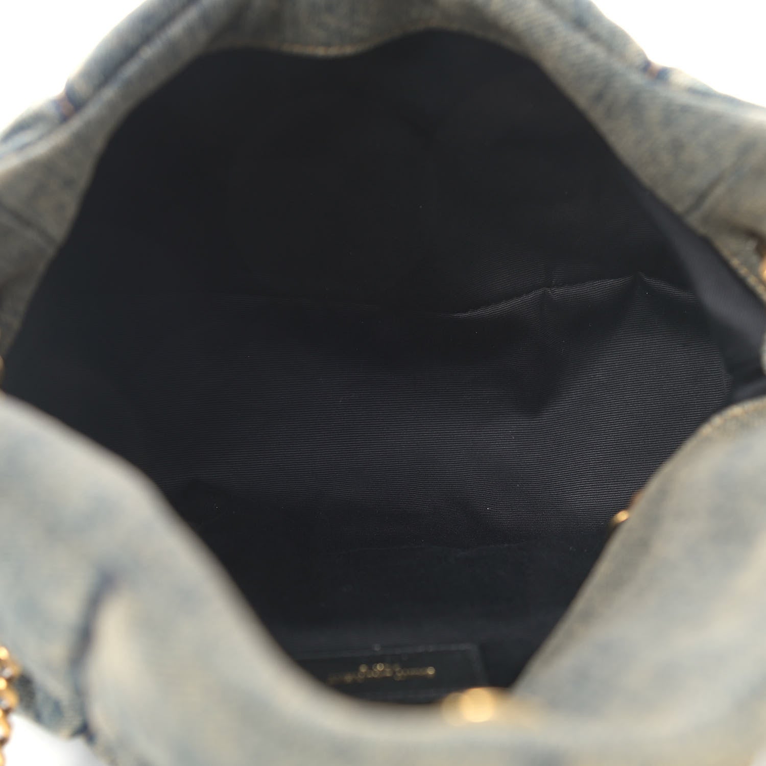 Saint Laurent Denim Quilted Small Loulou Puffer Monogram Chain Satchel Rodeo Blue 5 of 9