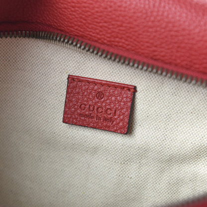 Gucci Grained Calfskin Logo Belt Bag Hibiscus Red 8 of 10