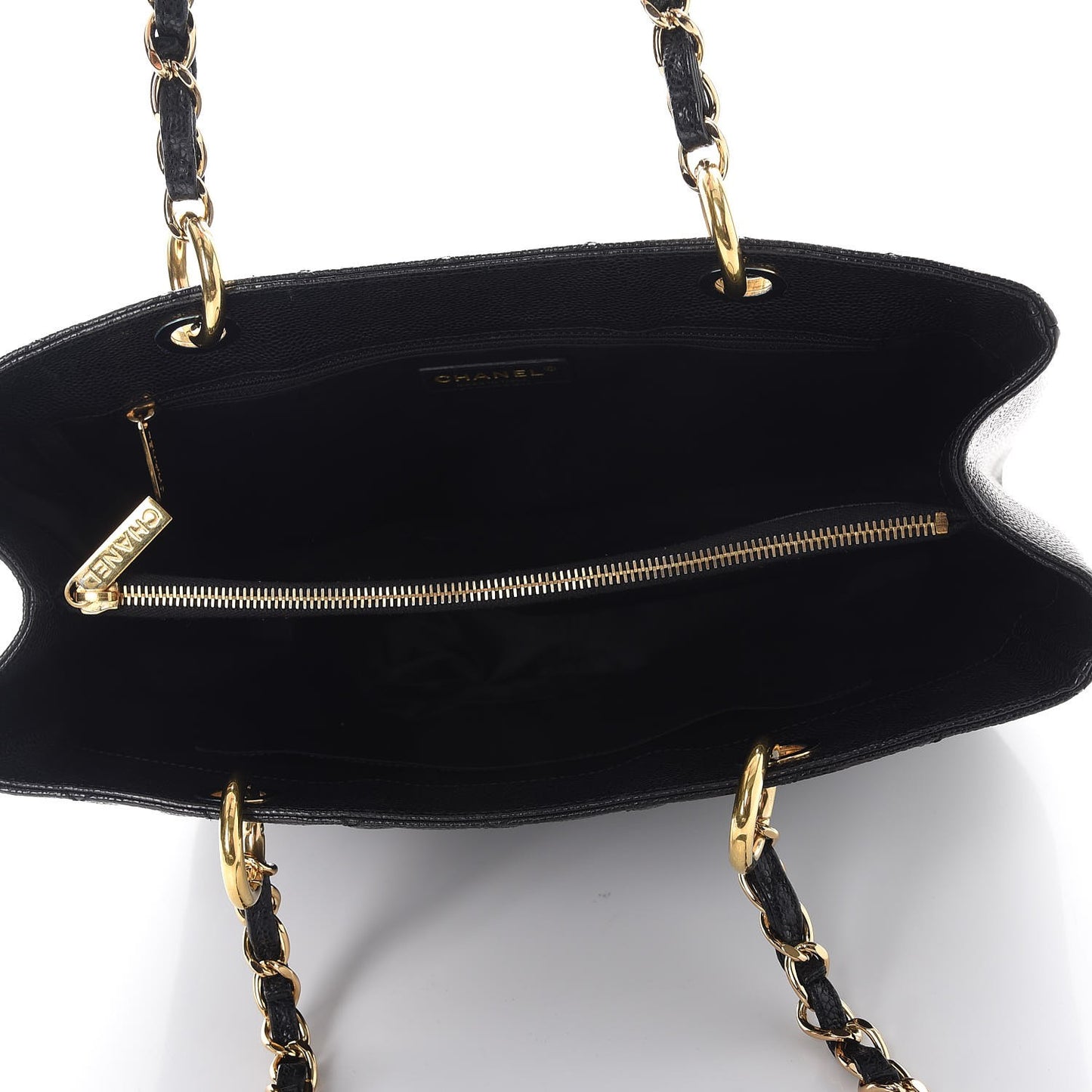 Caviar Quilted Grand Shopping Tote GST Black