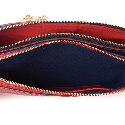 Louis Vuitton Empreinte Double Zip Pochette Marine Rouge 8 of 9