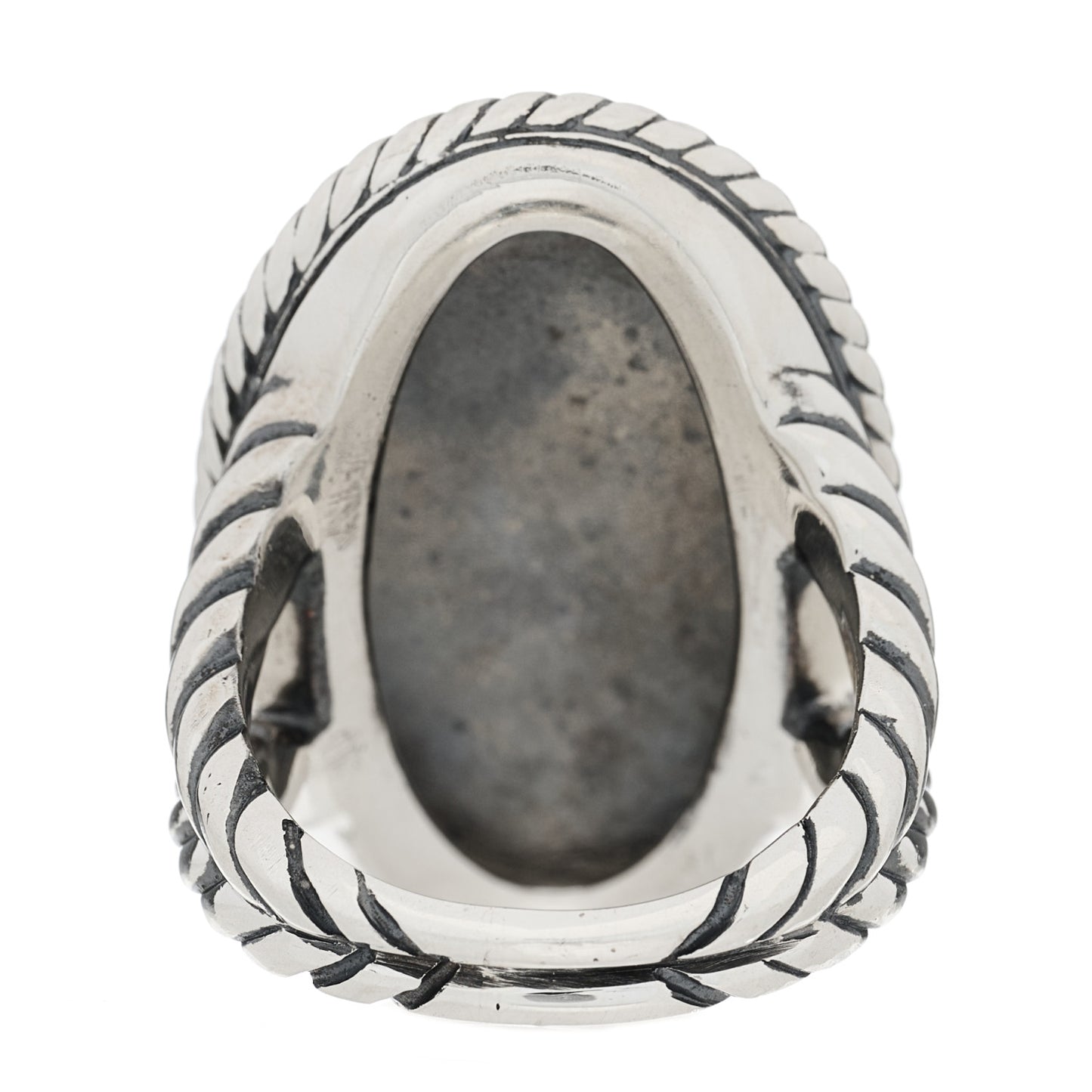 Sterling Silver Diamond Cable Coil Ring 56 7.75