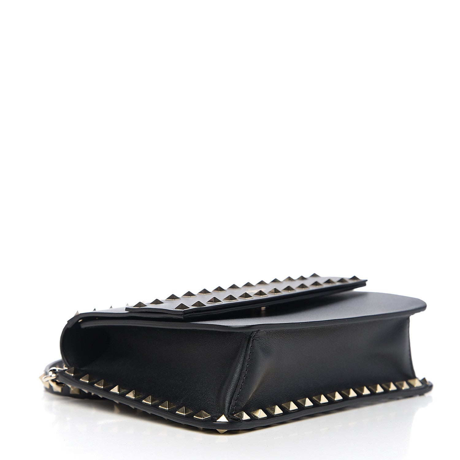 Valentino Garavani Vitello Rockstud Side Slip Crossbody Black 3 of 8