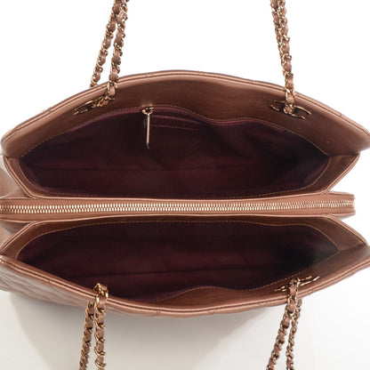 Chanel Iridescent Goatskin Quilted Small CC Eyelet Tote Copper 6 of 8