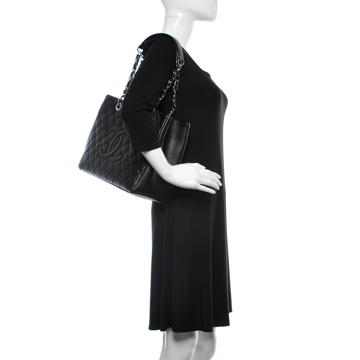 Chanel Caviar Quilted Grand Shopping Tote GST Black 2 of 9