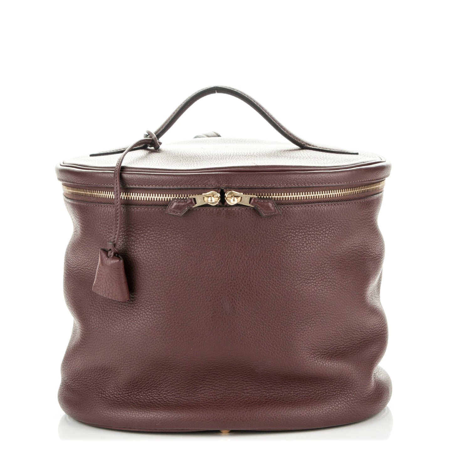 Taurillon Clemence Intercity Victoria Travel Cosmetic Case Havane