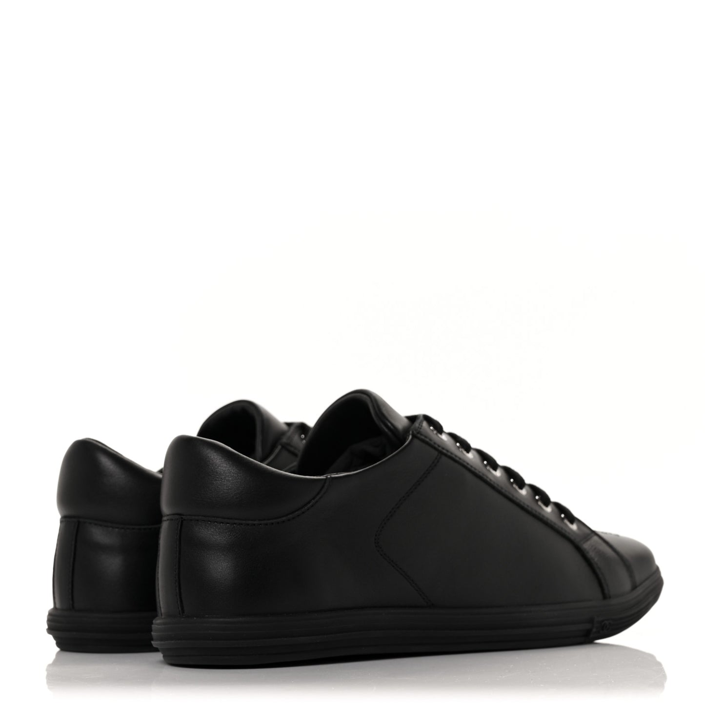 Calfskin Mens CC Cap Toe Sneakers 40 Black