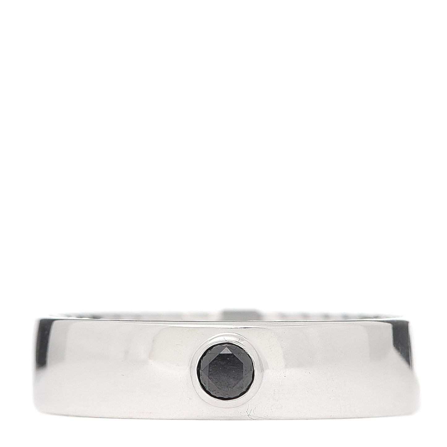 Sterling Silver Black Diamond 6mm Streamline Band Ring 62 10